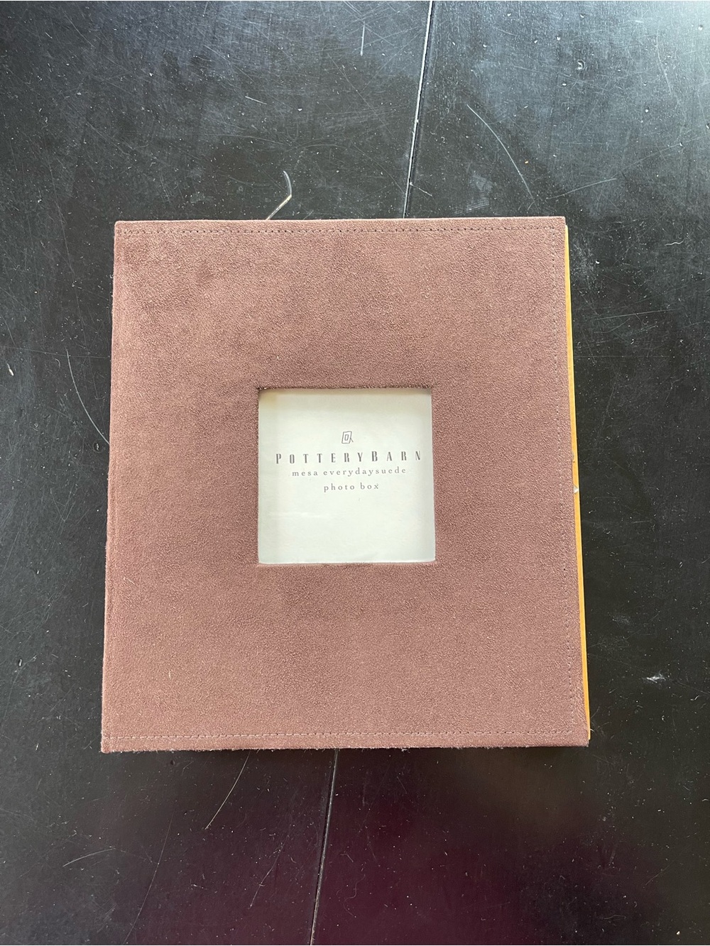 Pottery Barn Suede Photo Box Album